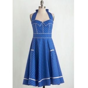Hell Bunny Vixen Blueberry Buckle dress